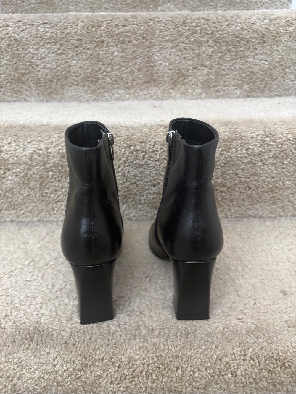 Marc Fisher Black Pointed-Toe Leather Ankle Bootie - Picture 6 of 7